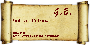 Gutrai Botond névjegykártya